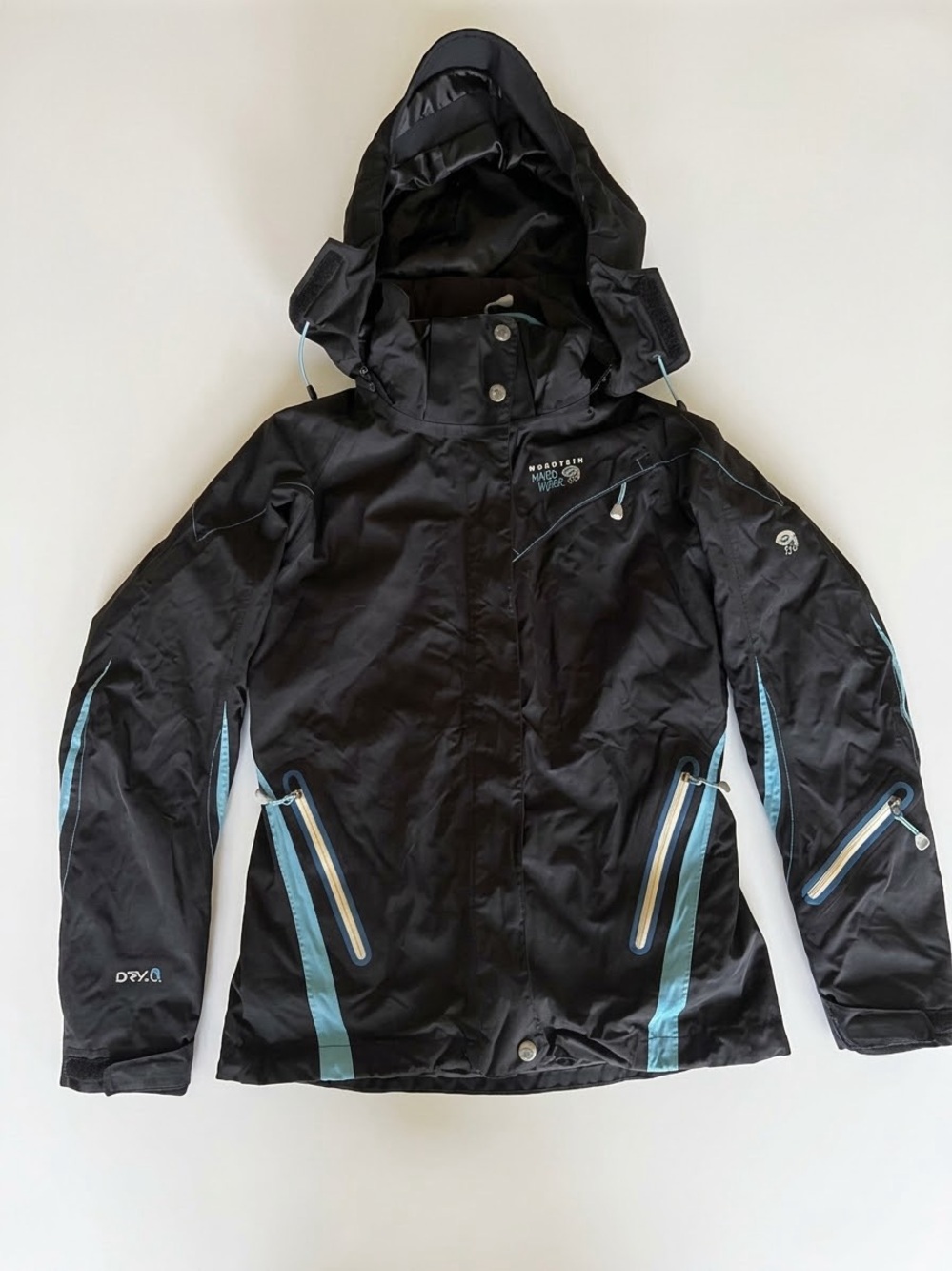 Mountain Hardwear Women’s XS ski jacket with hood and liner. Waterproof. Black